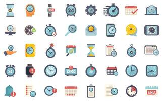 Time management icons showing deadline, schedule, and punctuality vector