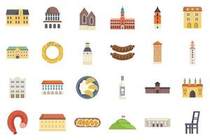 Exploring krakow, a vibrant collection of polish culture and cuisine vector