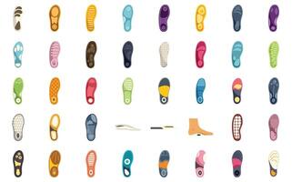 Orthopedic insoles showing different foot arch support and cushioning levels vector