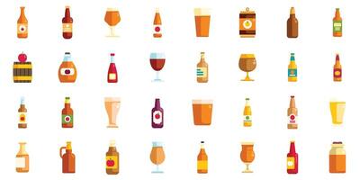 Cider production stages showing bottles and glasses of different shapes and colors vector