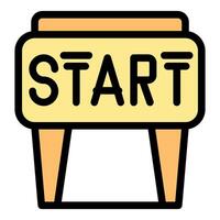 Starting line up close with blank space below vector