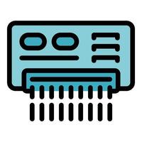 Conditioner blowing cool air into room with remote control display vector