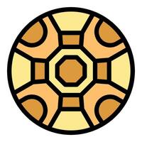 Yellow and orange honeycomb pattern representing turtle shell icon vector