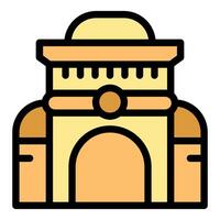 Triumphal arch with gold elements for architectural projects vector