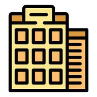 Modern building facade with many windows representing urban architecture vector