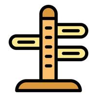 Direction signpost pointing different directions icon vector
