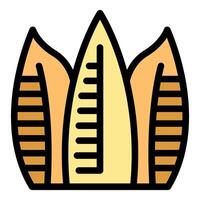 Three golden leaves forming a crown with a ruler in the middle vector