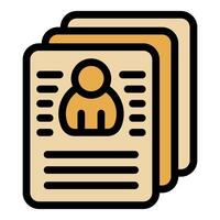 Stack of resumes representing job applicants waiting for interview vector