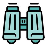 Binoculars icon representing searching and finding new business opportunities vector