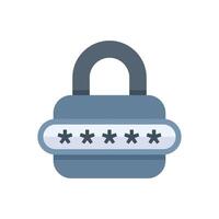 Padlock protecting password with asterisks showing secure login vector