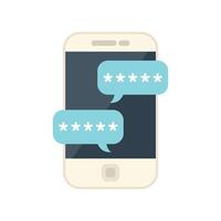 Smartphone showing hidden password message chat bubbles vector
