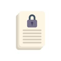 Locked file representing data encryption and security vector