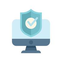Computer security system showing protection from cyber attacks vector