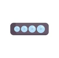 Loading bar showing progress with four bubbles filled out of five vector