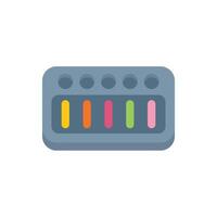 Test tubes holding multicolor liquids for science experiment vector