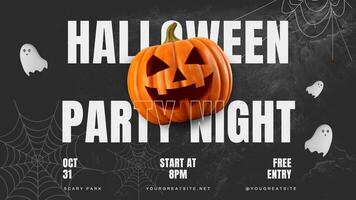 halloween party invitation for twitter post template