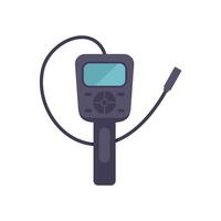 Professional digital multimeter with screen showing measurement results vector
