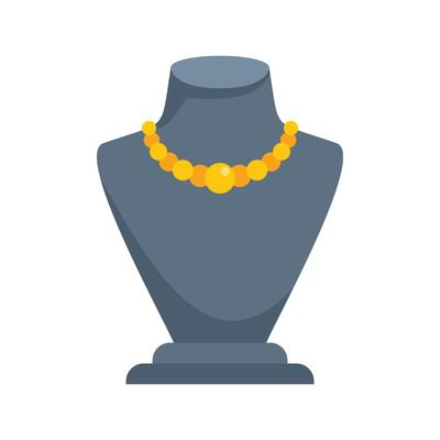 Grey mannequin with necklace showing jewelry shop concept