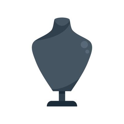 Black mannequin torso standing on a stand for clothes showcase