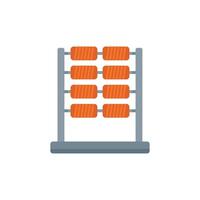 Wooden abacus representing calculating and finance concept vector