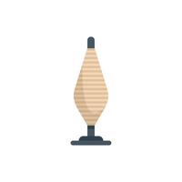 Modern floor lamp standing on the floor in flat style vector