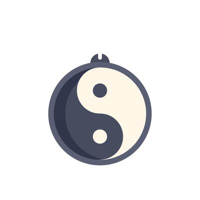 Yin yang symbol representing duality and harmony concept