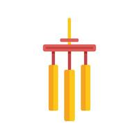 Wind chime hanging and making relaxing sounds vector