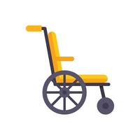 Modern empty wheelchair standing on white background vector