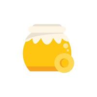 Honey jar with honeycomb and dripping honey on white background vector