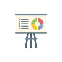 Whiteboard is showing charts and data analysis for business presentation vector