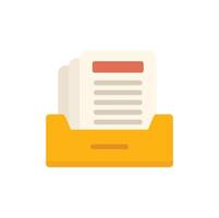 Archive with important documents is standing on a table vector