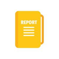 Yellow report representing business document with text vector