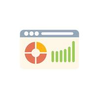 Website showing statistical charts for data analysis vector