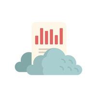 Statistical report floating on cloud computing system vector