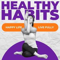 Healthy Lifestyle Instagram Post Caraousel template