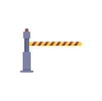 Automatic barrier gate closing access to private area vector
