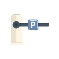 Automatic parking gate system allowing access to parking lot vector