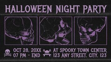 Halloween Invitation Twitter Post template