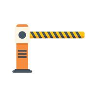 Automatic barrier gate controlling access to parking lot vector