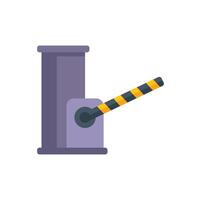 Automatic barrier gate closing access to private parking vector
