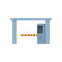 Automatic parking barrier limiting access to paid zone vector