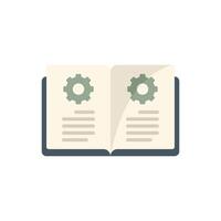 Open book explaining engineering and mechanics concepts vector