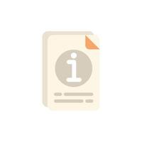 Information icon on paper documents representing important data vector