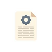 Digital document management system showing a gear icon for settings vector
