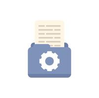 Folder with cogwheel showing document management system vector