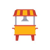 Empty food stall waiting for street vendors and customers at a local market vector