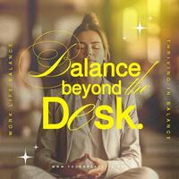 Work Life Balance Instagram Post template