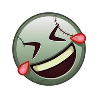 Rolling on the floor laughing Large size of zombie halloween emoji vector