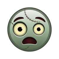 Face in fear Large size of zombie halloween emoji vector