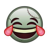 Face with tears of joy Large size of zombie halloween emoji vector